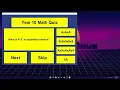 Year 10 Maths Quiz Python Program