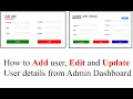 How to Add Edit and Update user data in Admin Panel in VB NET Gift Shop