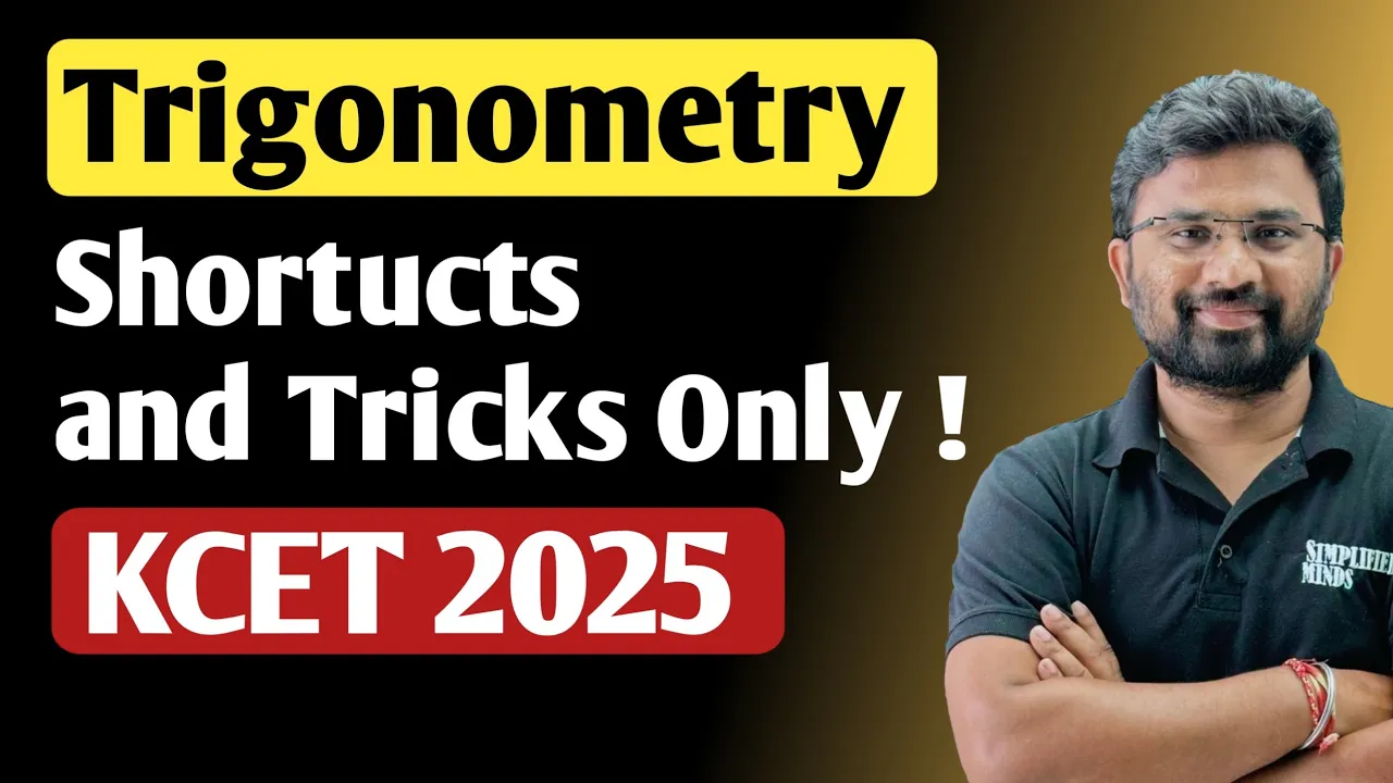Trigonometry | Solve under 60 Seconds | KCET2025