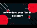 Bash Scripting Tutorial How to loop over files in directory Bash