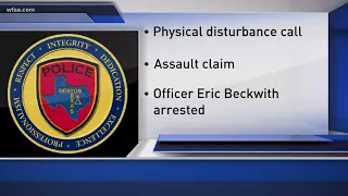 Denton police officer arrested