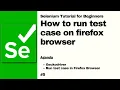 How to run selenium test case on firefox browser Chapter 5 Gecko driver Ramraj EDU