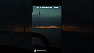 Scary Storm at anchor!! #shorts