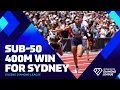 Download Lagu McLaughlin-Levrone dominates 400m with 49.43 in Eugene | Wanda Diamond League