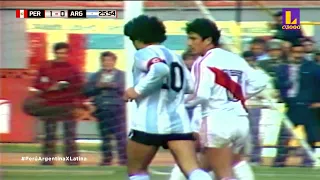 PERU 1 ARGENTINA 0 1985 Maradona vs Reyna Martinez Morosini - El Veco