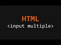Input multiple HTML Example