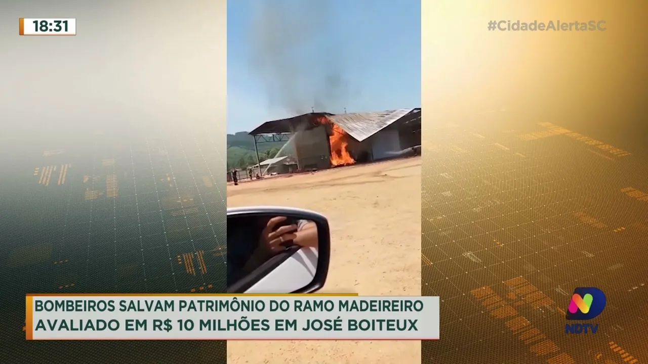 Bombeiros salvam patrimônio do ramo madeireiro avaliado em R$ 10 milhões, em José Boiteux