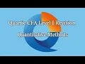 CFA Level I - Quantitative Methods