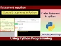 Control statement in Python if else statement in python
