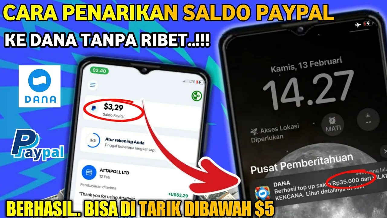 Cara Cairkan Saldo Paypal Menjadi Gopay , Pulsa , ovo , Rekening bank