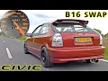 1998 HONDA CIVIC B16 VTEC 0-100 100-200 TOP SPEED SOUND