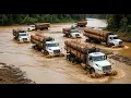 Download Lagu 7 Logging Trucks vs Nature’s Worst Roads! | Mud, Rock, River \u0026 Sand Challenge