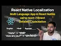 Multi-Language Support React Native Localization with react-i18next React Native Full Course 2025