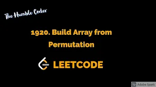 1920 Build Array from Permutation Leetcode - Easy