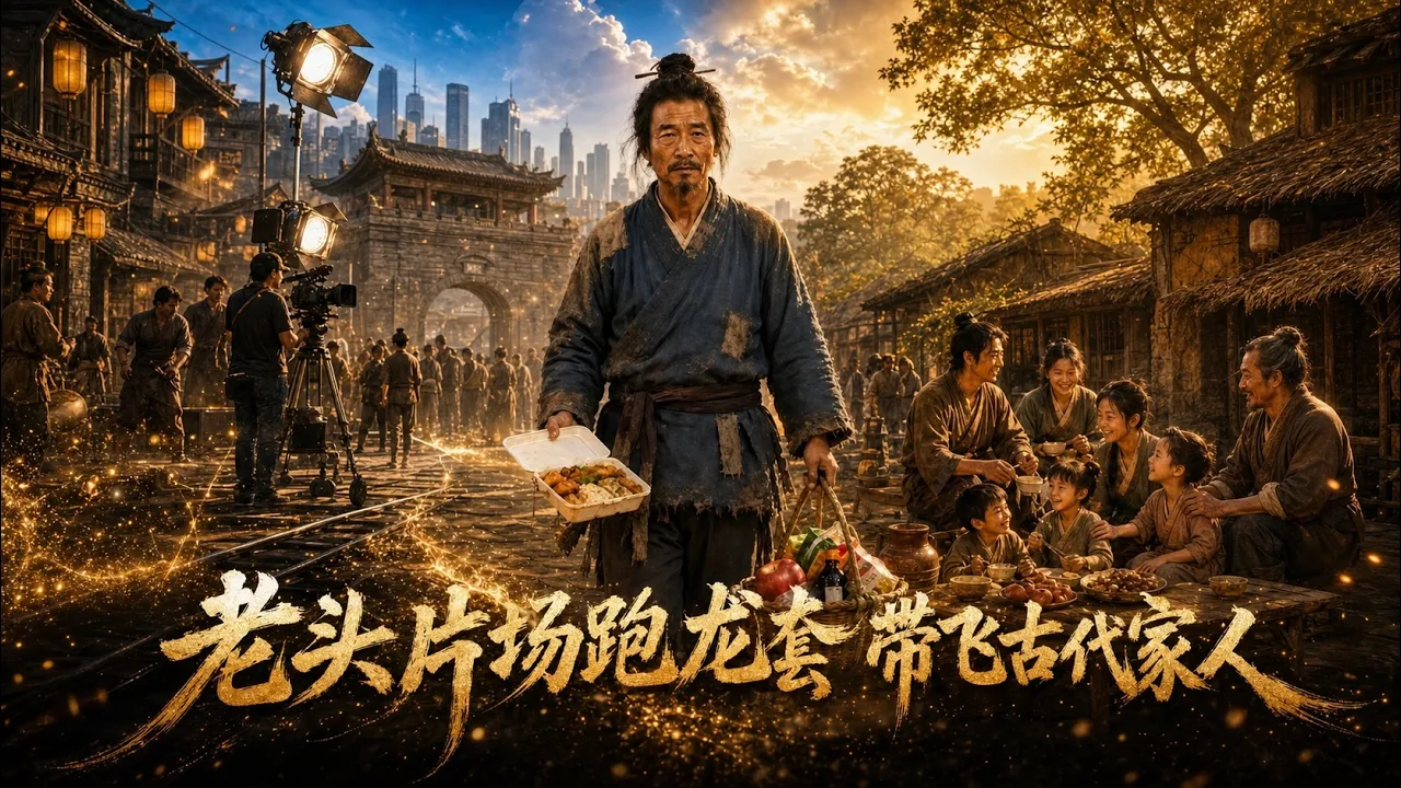 老头片场跑龙套,带飞古代一家人