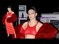 Braless Charli XCX arrives back at her hotel and poses for photographers before heading inside