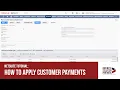 NetSuite Tutorial How to Apply Customer Payments