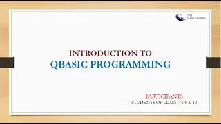 QBASIC FOR BEGINNERS - LECTURE ONE