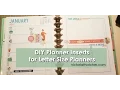 DIY Planner Inserts for Letter Size Planners - Victoria Thatcher