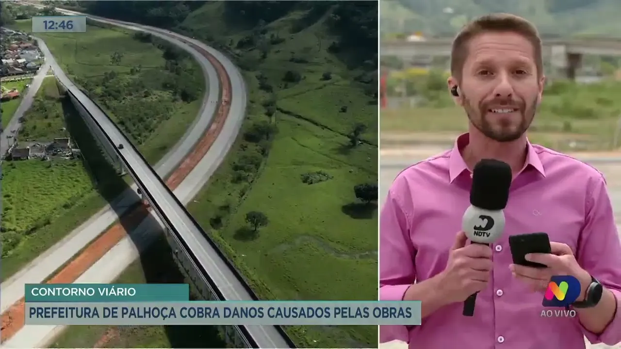 Palhoça pede multa diária de R$ 1 milhão como reparação por danos da obra do Contorno Viário