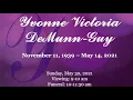 Home going service for Yvonne DeMunn-Guy