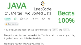 21 Merge Two Sorted Lists using java