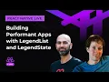 Building Performant Apps w LegendList LegendState React Native Live Ep 13