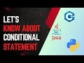 Condition Statement Part-1 C Java Python Deadly Dev Course Free