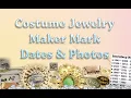 Costume Jewelry Maker Mark Dates Trifari Ciner KJL Coro Eisenberg and More