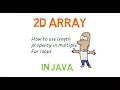 21 - 2D Array in Java