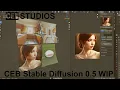 CEB Stable Diffusion 0 50 WIP 2D to 3D