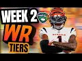 Fantasy Football Week 2 WR Rankings Power Rankings 2025