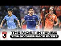 Download Lagu Het verschil tussen de top 3 spitsen bedraagt ​​slechts TWEE doelpunten. Is dit de meest intense race voor topscorers in de J1?
