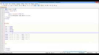 PHP Tutorial Bengali Part 14 Boolean and Null