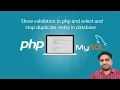 IT Career PHP Tutorial if else validation with insert data with select query in database in php