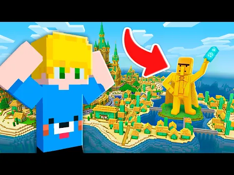 Video Thumbnail: Encontrei uma CIDADE SECRETA de aldeões MILIONARIOS no Minecraft!
