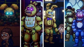 All FNAF Into The Pit Animatronic Moments Bonnie Freddy Chica Springbonnie