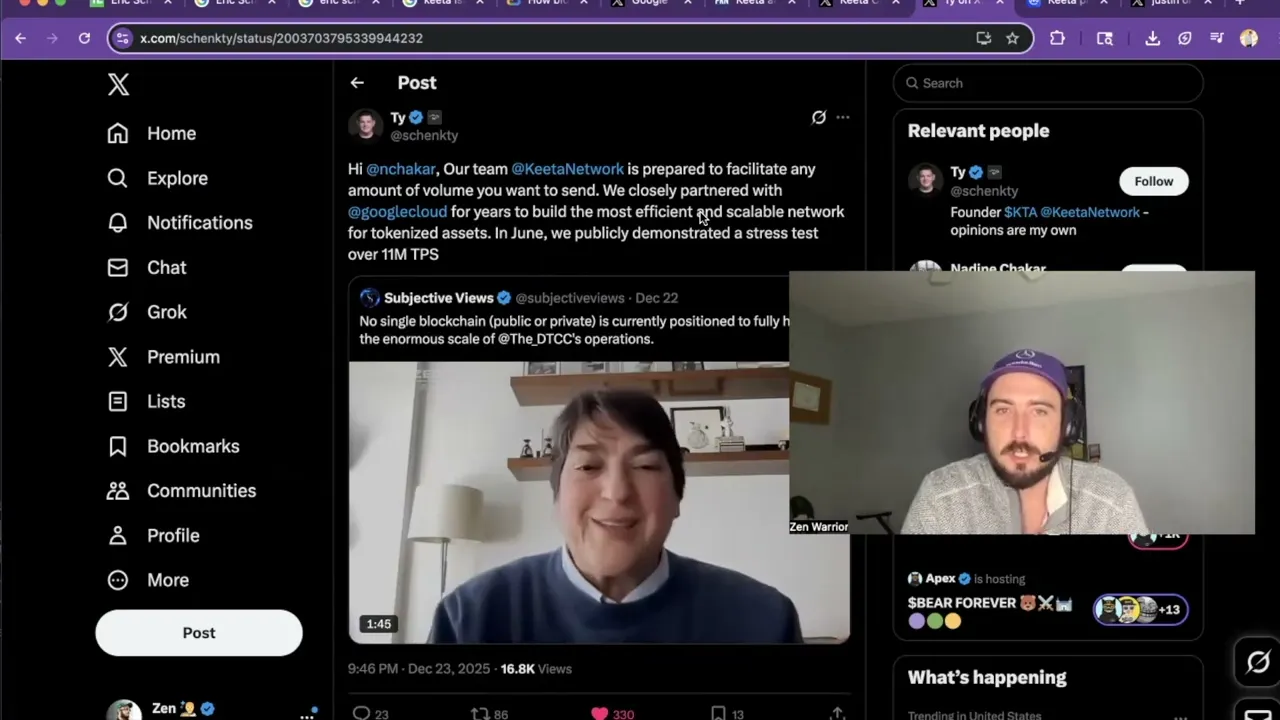 KEETA network $KTA iso20022 compliant blockchain backed by ex google ceo