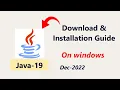 How to Install Java JDK 19 on Windows 10 2023