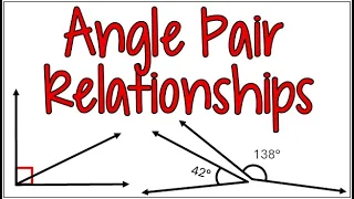Complementary Supplementary or Linear Pair Naming Angle Pairs