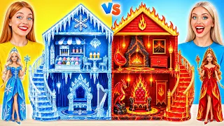 Gradimo Neverovatan Dečiji Porodični Dom Izazov Vrućeg vs Hladnog | Kreativni Trikovi Za Dekoraciju
