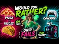 Everyone Has To Pick A Side Would You Rather A Fortnite Challenge Everyone Can Play