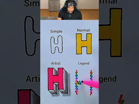 The Letter H Drawn