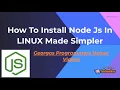 How to install Node JS in Linux using the Terminal Made Simpler