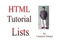 Learn HTML Tutorial 14 ordered and unordered list with example