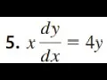 Separable Differential Equations Example x 4y