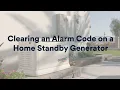 Generac Support Clearing an Alarm Code on a Home Standby Generator