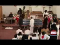 The funeral service of Larry Papie Moore Jr at the New Life Christian Ministry