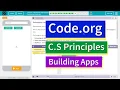 Buttons and Events Lesson 1 16 Tutorial with Answers Code org CS Principles