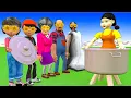 Download Lagu Scary Teacher 3D vs Squid Game Glasses Honeycomb Candy Shapes and Flying Pot Lid Challenge